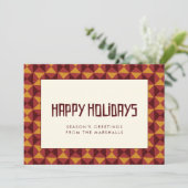 ハッピーホリデーレトロミッドセンチュリーパターン シーズンカード (スタンド正面)