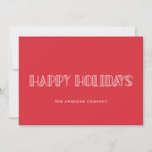 ハッピーホリデーレトロミニマル企業のリスト シーズンカード (正面)