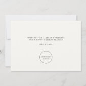 ハッピーホリデーレトロミニマル企業のリスト シーズンカード (裏面)