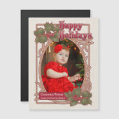 ハッピーホリデーヴィンテージスタイル縦写真 (正面/裏面)