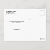 ハッピーホリデー企業のクリスマス写真コラージュ ポストカード (裏面)