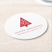 ハッピーホリデー企業のズビジネスカンパニーラウンドパ ラウンドペーパーコースター (アングル)