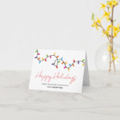 ハッピーホリデー企業の折り畳みクリスマスカード カード (黄色い花)