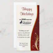 ハッピーホリデー会社ロゴカード シーズンカード (正面/裏面)