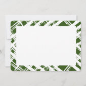 ハッピーホリデー写真エレガント書道グリーン シーズンカード (裏面)