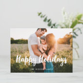 ハッピーホリデー写真モダンクリスマス シーズンカード (スタンド正面)