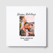 ハッピーホリデー写真モダンラブシンプルファミリーmo ゲストブック (裏面)