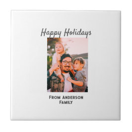 ハッピーホリデー写真モダンラブシンプルファミリーmo タイル