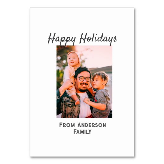 ハッピーホリデー写真モダンラブシンプルファミリーmo テーブルナンバー (正面)