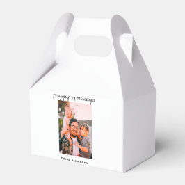 ハッピーホリデー写真モダンラブシンプルファミリーmo フェイバーボックス