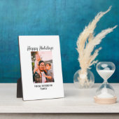 ハッピーホリデー写真モダンラブシンプルファミリーmo フォトプラーク (側面)