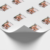 ハッピーホリデー写真モダンラブシンプルファミリーmo ラッピングペーパー (角)