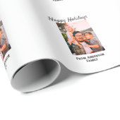 ハッピーホリデー写真モダンラブシンプルファミリーmo ラッピングペーパー (ロールコーナー)