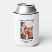 ハッピーホリデー写真モダンラブシンプルファミリーmo 缶クーラー (缶裏面)