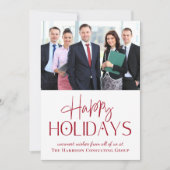 ハッピーホリデー写真企業のクリスマスカード (正面)