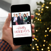 ハッピーホリデー写真企業のクリスマスカード