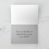 ハッピーホリデー妊娠アナウンスカード シーズンカード (内部)