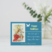 ハッピーホリデー家族の写真はがき シーズンポストカード (スタンド正面)