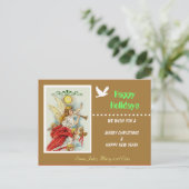 ハッピーホリデー家族の写真はがき シーズンポストカード (スタンド正面)