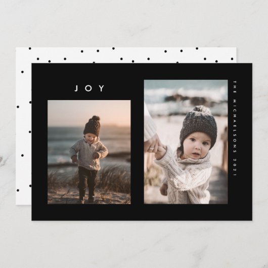 ハッピーホリデー家族の写真を追加 (正面/裏面)