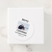 ハッピーホリデー家族の名前を追加フォトクリスマス フェイバータグ (インサイチュ)