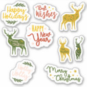 ハッピーホリデー引用文スクラップブック シール (正面)