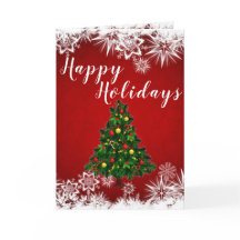 ハッピーホリデー折り畳みグリーティングカード