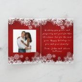 ハッピーホリデー折り畳みグリーティングカード カード (内部)