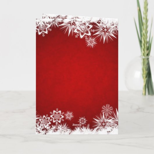 ハッピーホリデー折り畳みグリーティングカード カード (裏面)