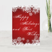 ハッピーホリデー折り畳みグリーティングカード カード (正面)