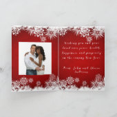 ハッピーホリデー折り畳みグリーティングカード カード (内部)