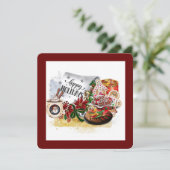 ハッピーホリデー折り畳みグリーティングカード シーズンカード (スタンド正面)