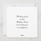 ハッピーホリデー折り畳みグリーティングカード シーズンカード (裏面)