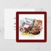 ハッピーホリデー折り畳みグリーティングカード シーズンカード (正面/裏面)