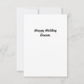 ハッピーホリデー挨拶。タキシード猫。 (裏面)