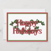 ハッピーホリデー文字デザイン シーズンカード (正面)