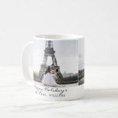 ハッピーホリデー新着フォトコラージュ コーヒーマグカップ (正面左)