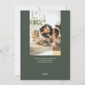 ハッピーホリデー書道フォトグリーン シーズンカード (裏面)