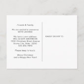 ハッピーホリデー来引っ越しました訪問移動 案内ポストカード (裏面)