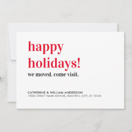 ハッピーホリデー来引っ越しました訪問移動 案内状
