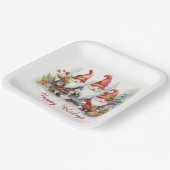 ハッピーホリデー格言ズインスノーフレーク ペーパープレート (傾斜あり)