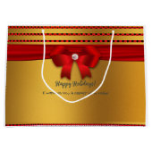 ハッピーホリデー楽しいパーティー ラージペーパーバッグ (正面)