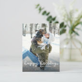 ハッピーホリデー甘いシンプルクリスマスフォト シーズンカード (スタンド正面)