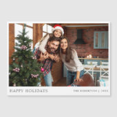 ハッピーホリデー磁気モダン写真はがき (正面)