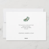 ハッピーホリデー素朴グリーンリー2枚の写真クリスマス シーズンカード (裏面)