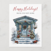 ハッピーホリデー素朴ニューホームフロントドアムービング 案内ポストカード (正面)