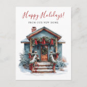ハッピーホリデー素朴ニューホームフロントドアムービング 案内ポストカード (正面)