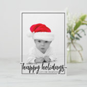 ハッピーホリデー縦写真をあなたに シーズンカード (スタンド正面)