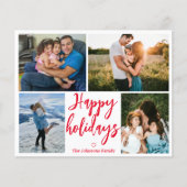 ハッピーホリデー赤い手書き4枚の写真集 チラシ (正面)