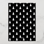 ハッピーホリデー金ゴールドスクリプト6フォトコラージュ 箔シーズンカード (裏面)